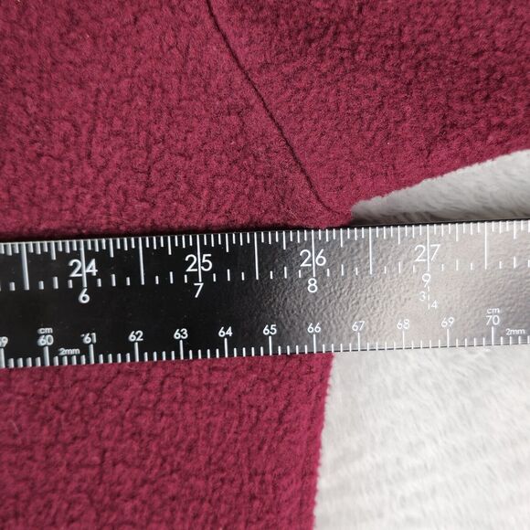 Divots Green Meadows Golf 1/2 Zip Pullover Sweater Mens XL Burgundy Polar Fleece - Picture 9 of 10